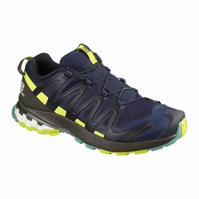 Salomon XA PRO 3D v8 - Miesten Polkujuoksukengät - Laivastonsininen/VaaleanVihreä